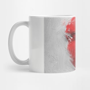 Red white face Mug